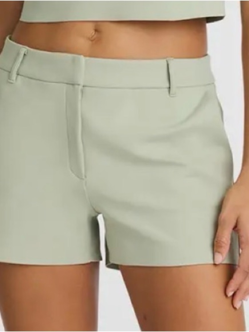 Commando High-Waist Tailored Shorts in Sage